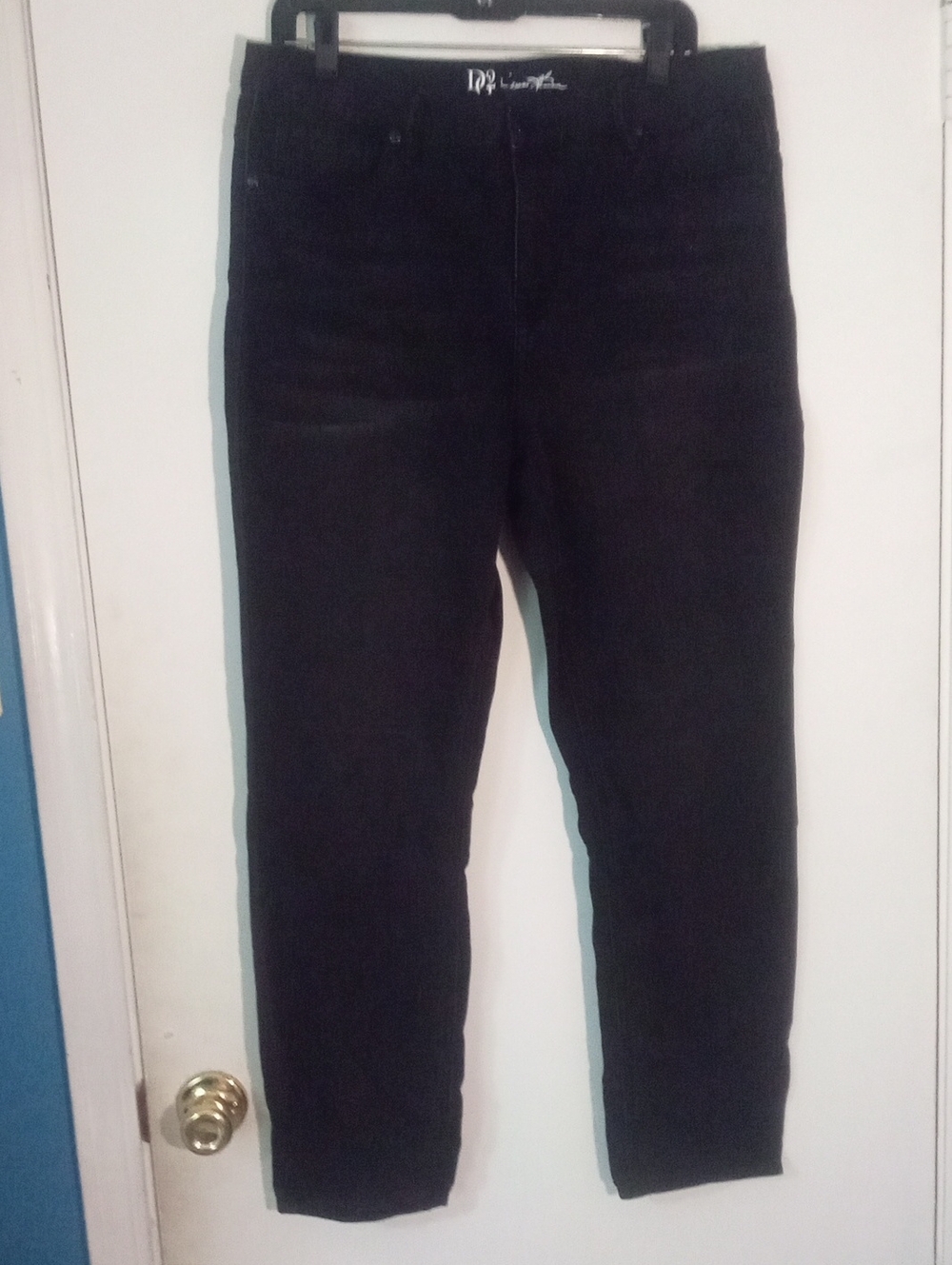 Dg2 Diane Gilman Black High-Rise Slim Jeans Az 12 New NWOT 28" Inseam